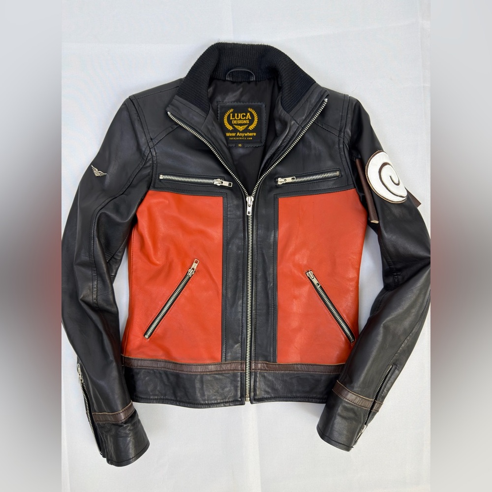Luca Designs Naruto Shippuden Uzumaki Real Leather Jacket XS - Picture 11 of 13